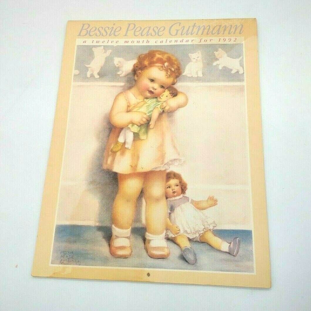 Vintage 1992 Bessie Pease Gutmann Calendar 12 Pictures 11 Inches x 14 Inches