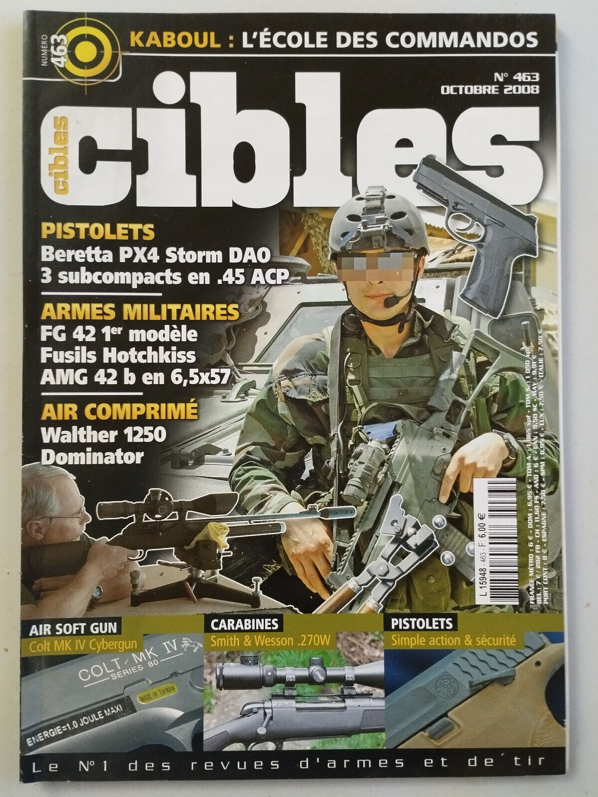 TARGETS Magazine n°463 of 10/2008; Kabul; School of Commandos / Walther 1250 Do
