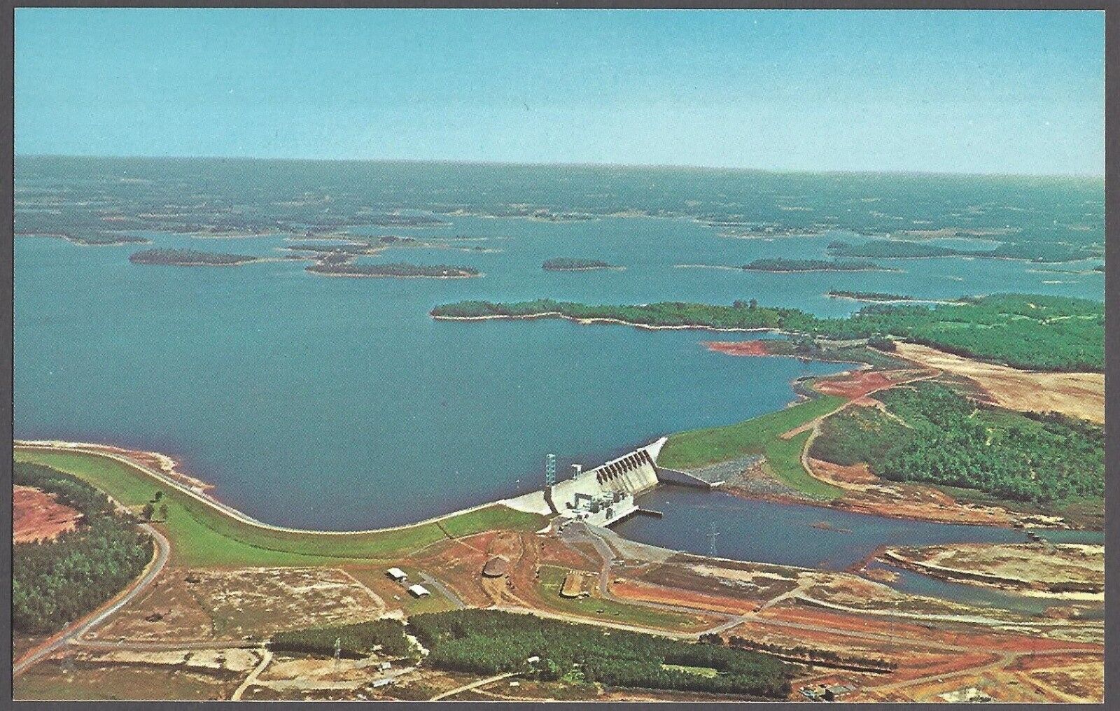 AERIAL VIEW LAKE NORMAN Postcard The Inland Sea Cowans Ford Dam