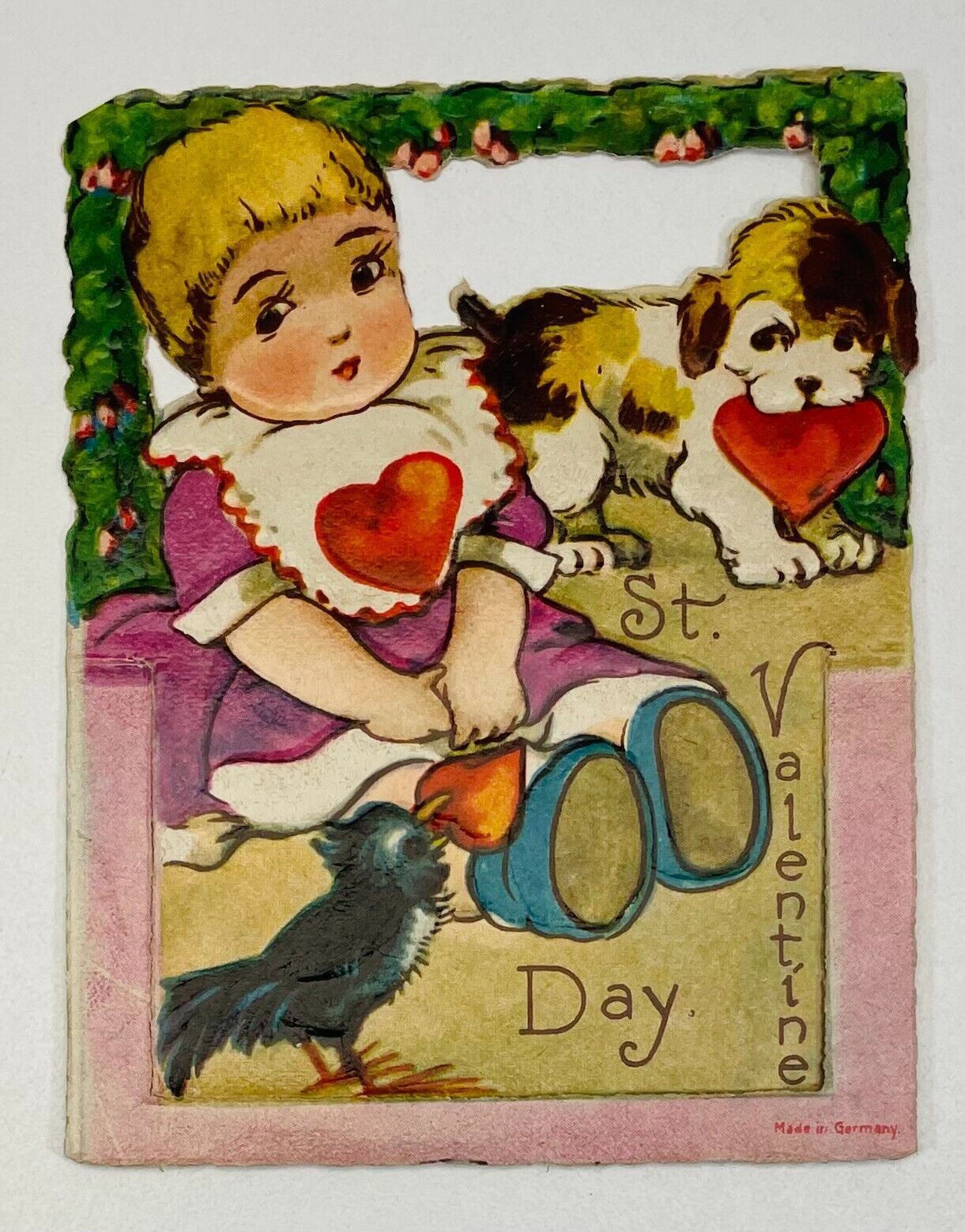 Vintage Valentine Card St. Valentine Day