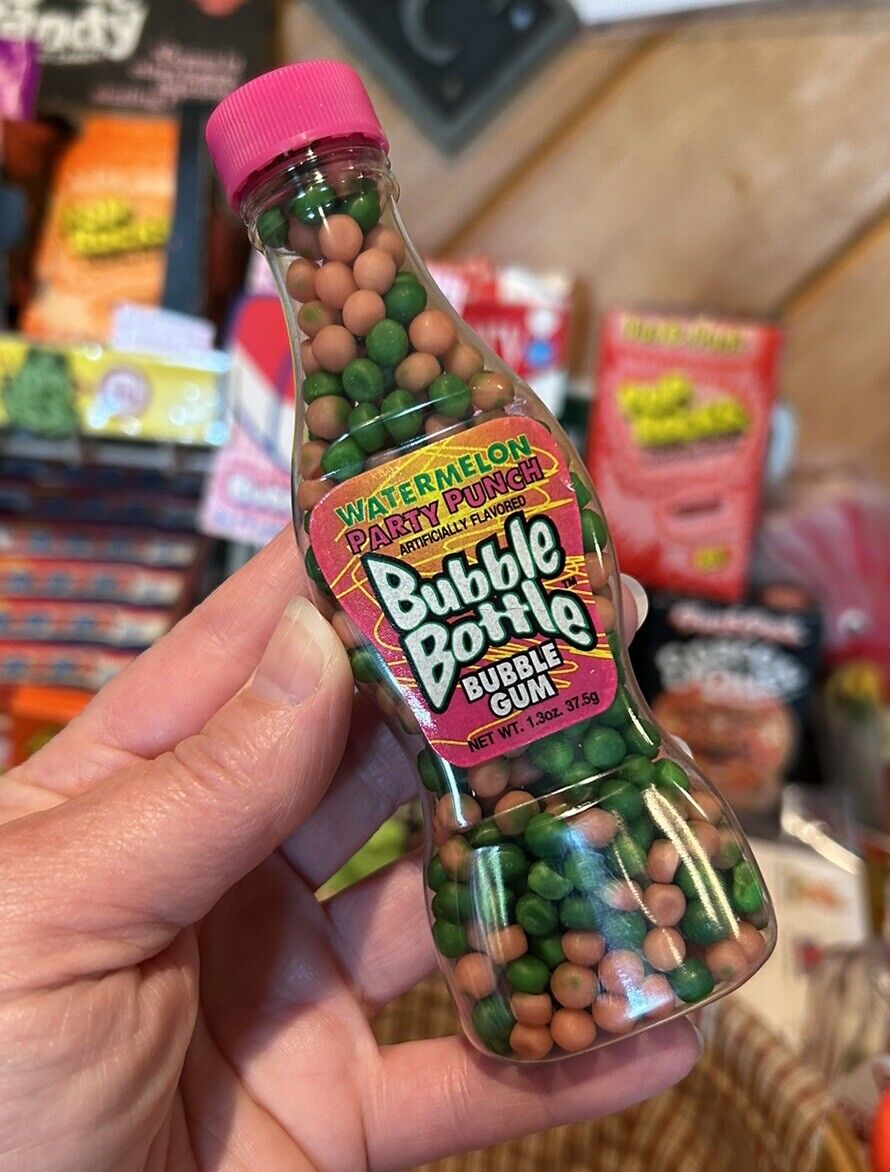 Vintage BUBBLE BOTTLE Bubble Gum Amurol 1995 Watermelon Party Punch - Unopened