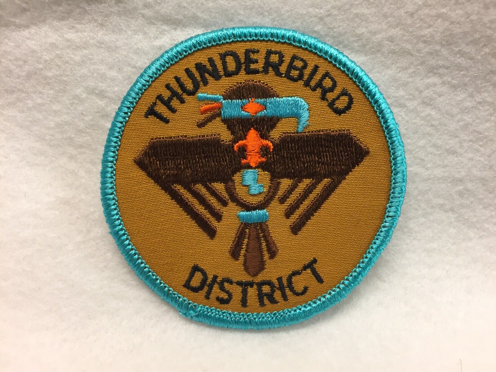 (mr6) Boy Scouts -  Thunderbird District (light blue trim) patch