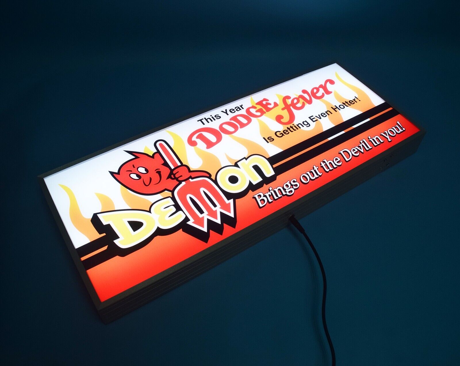 Large backlit Dodge Demon 340 Lighted sign Demon Dodge Scat pack Dodge dealer
