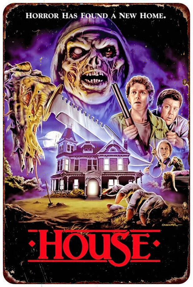 1996 House horror movie poster Vintage LOOK Reproduction metal sign