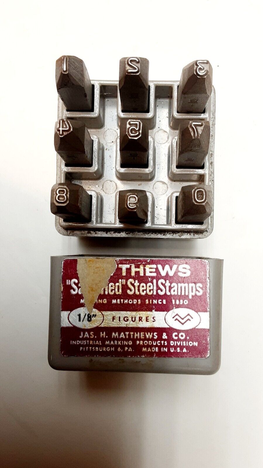 Vintage Matthews Steel Stamp Set