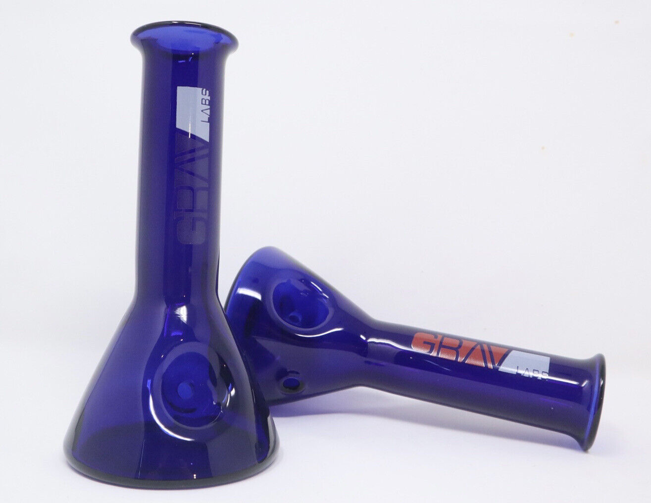 Grav 5” Blue Mini Glass Colored Beaker Pipe