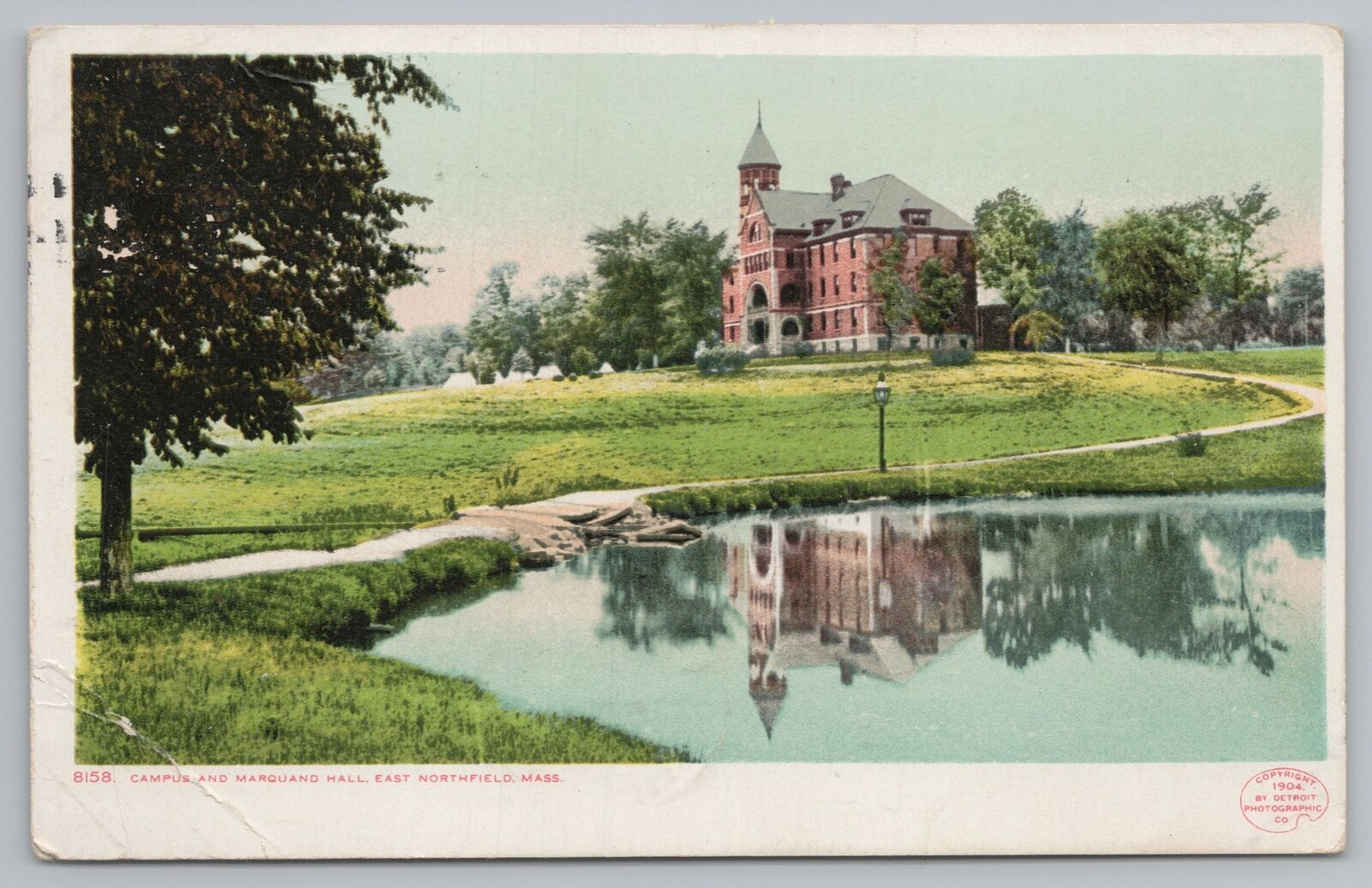 East Northfield Massachusetts~Northfield Seminary~Marquand Hall~Vintage Postcard