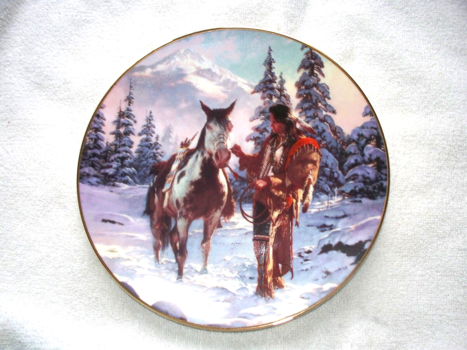 MORNING OF RECKONING  THE LAST WARRIORS  CHUCK REN  INDIAN HORSE PLATE