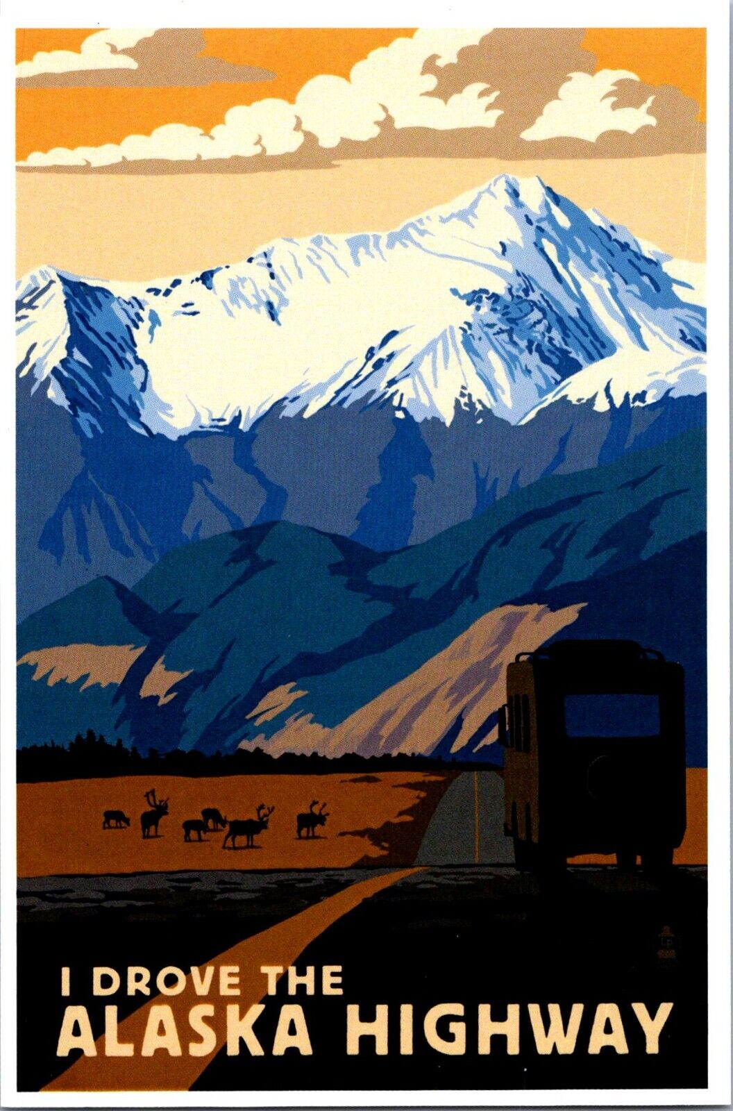 I Drove the Alaska Highway Lantern Press postcard