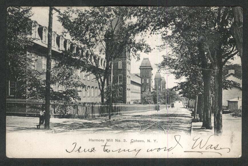 Harmony Mill No 3 Cohoes NY undivided back postcard 1908