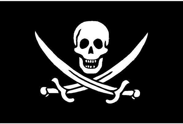 Set of 2 Calico Jack Pirate Flag decals 4\