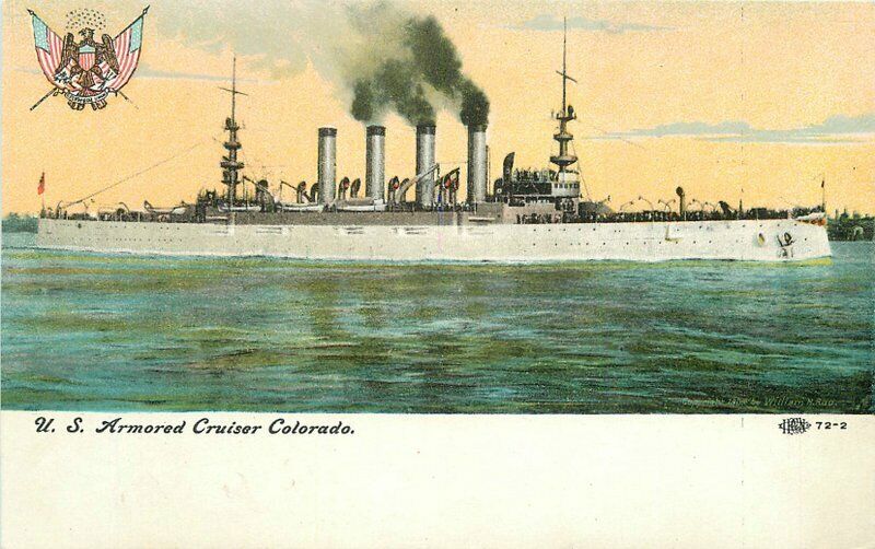 C-1910 US Armored Cruiser Colorado #72-2 Postcard 21-10978