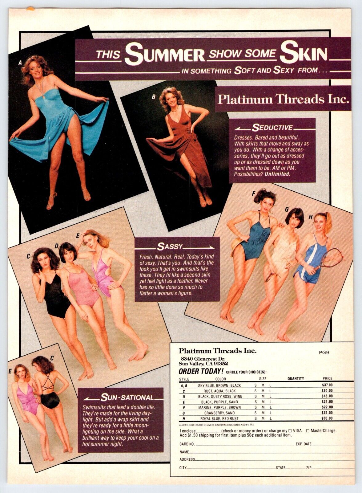 1979 YOUNG WOMEN SUMMER DRESS SWIMSUIT Vintage 8\