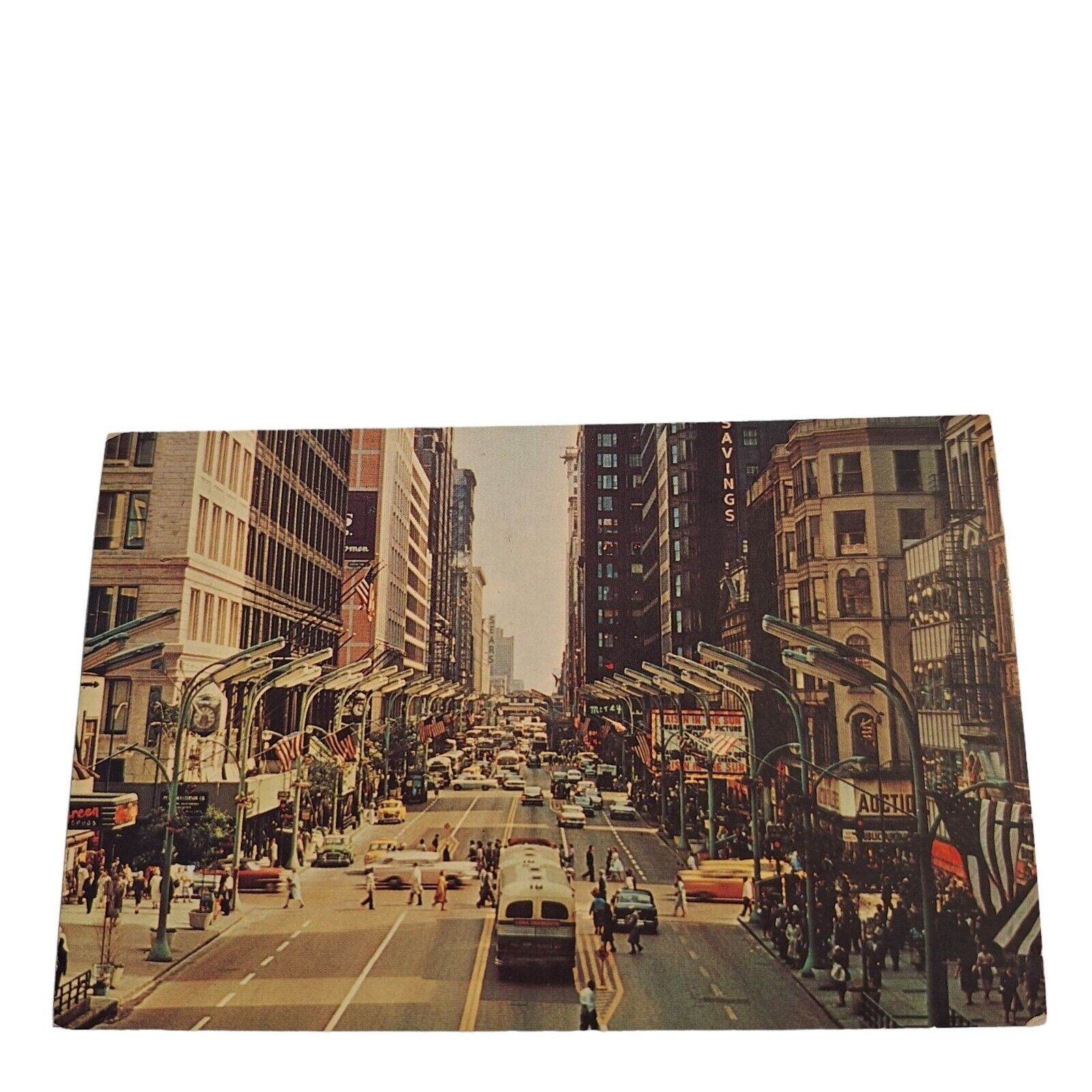 Postcard State Street Downtown Chicago Illinois Chrome Unposted