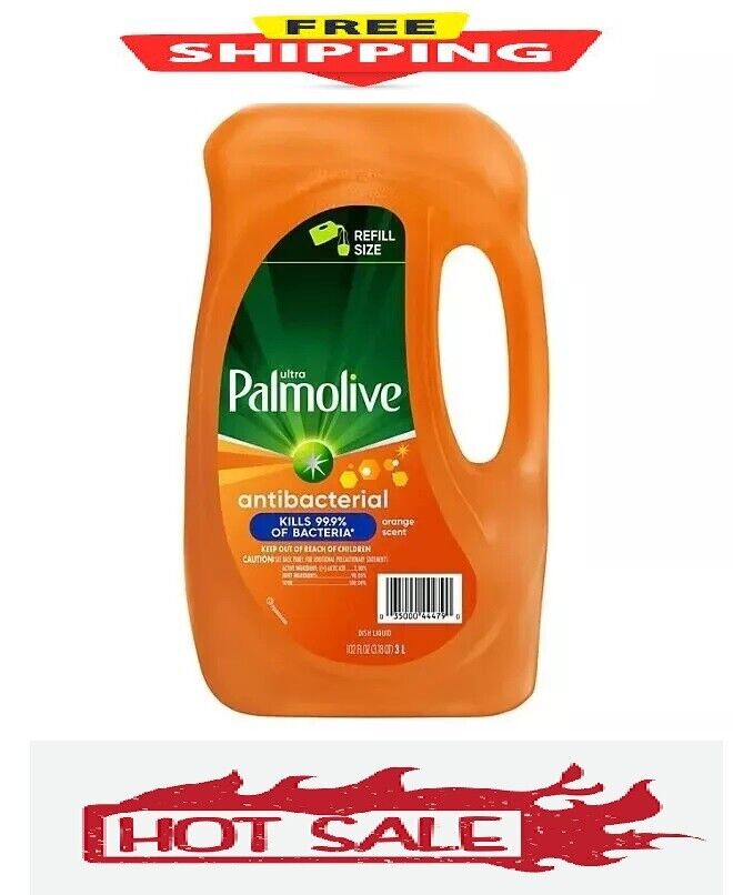 Palmolive Antibacterial Dishwashing Liquid Dish Soap, Orange (102 fl.oz.) FRESH