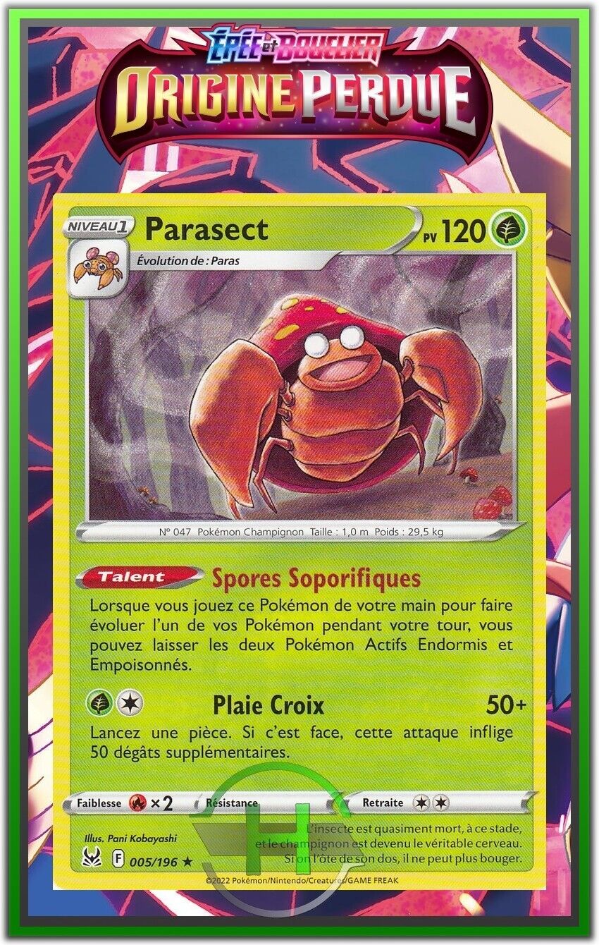 Parasect Reverse - EB11:Lost Origin - 005/196 - New French Pokemon Card