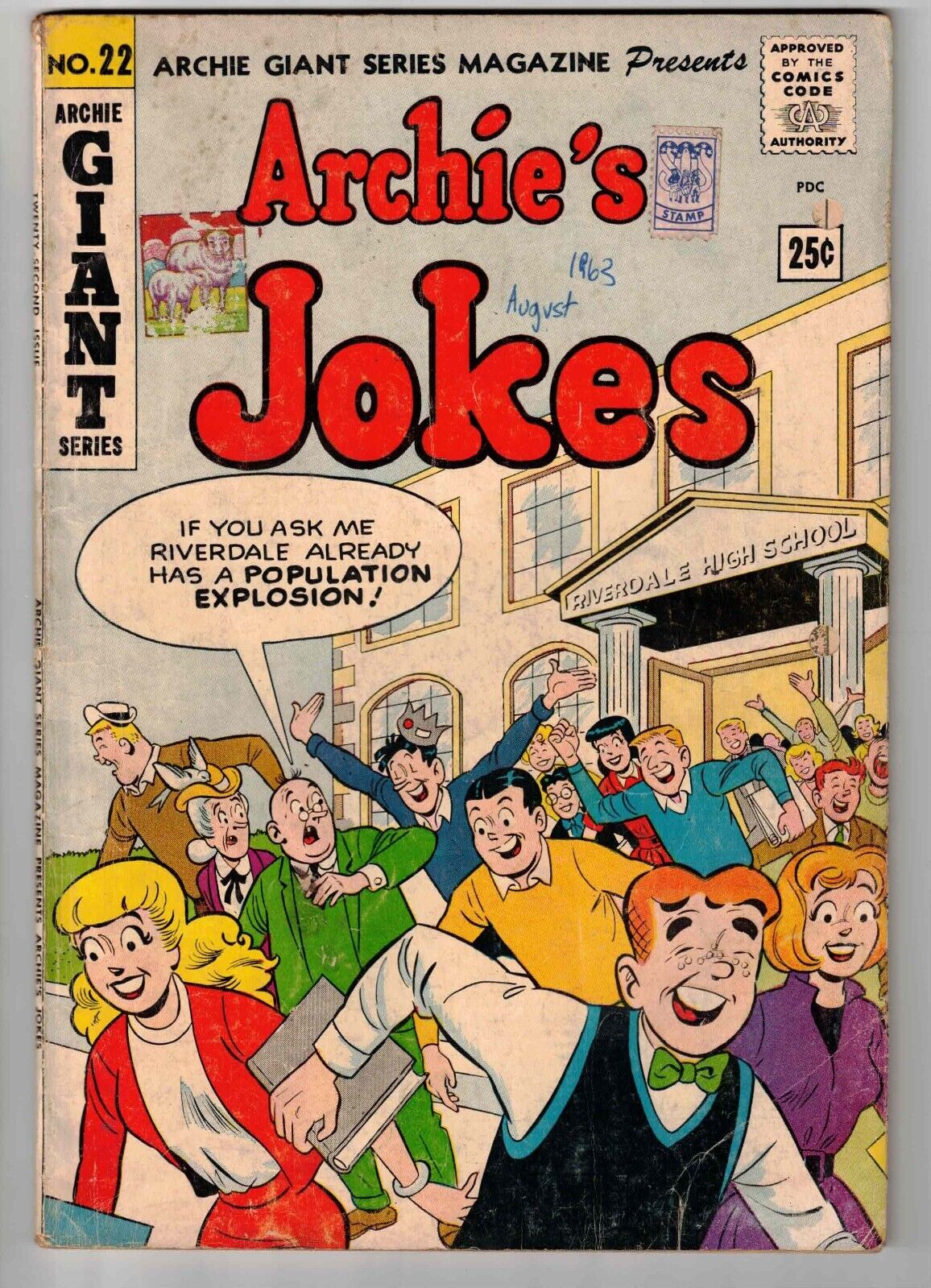 ARCHIE GIANT SERIES MAGAZINE #22 1963 SILVER AGE GIANT 68 PAGES