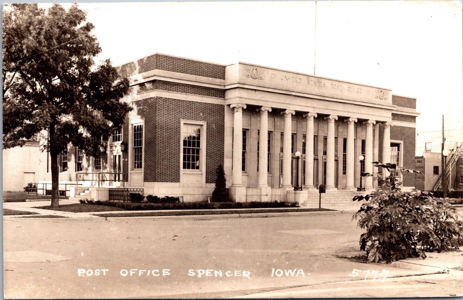 Real Photo Postcard Post Office in Spencer, Iowa~132091