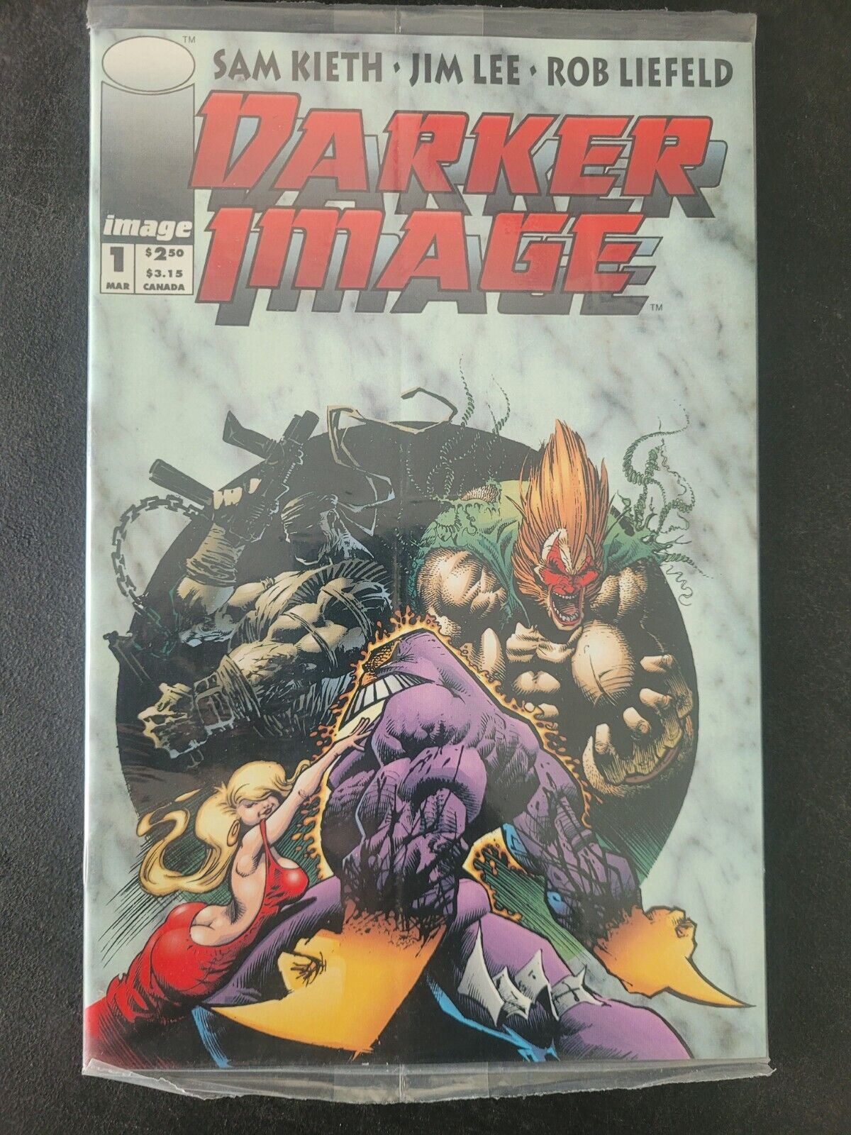 DARKER IMAGE #1 (1993) 1ST APPEARANCE OF DEATHBLOW 1ST MAXX with TRADING CARD