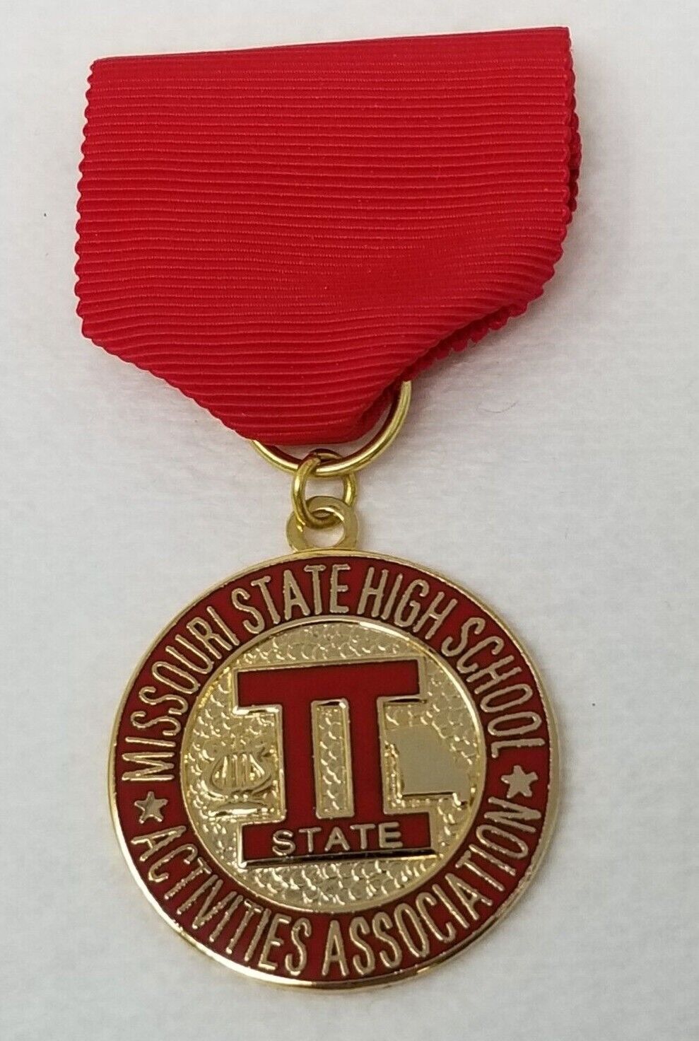 Medal Missouri State High School Activities Association Red Gold Color Vintage