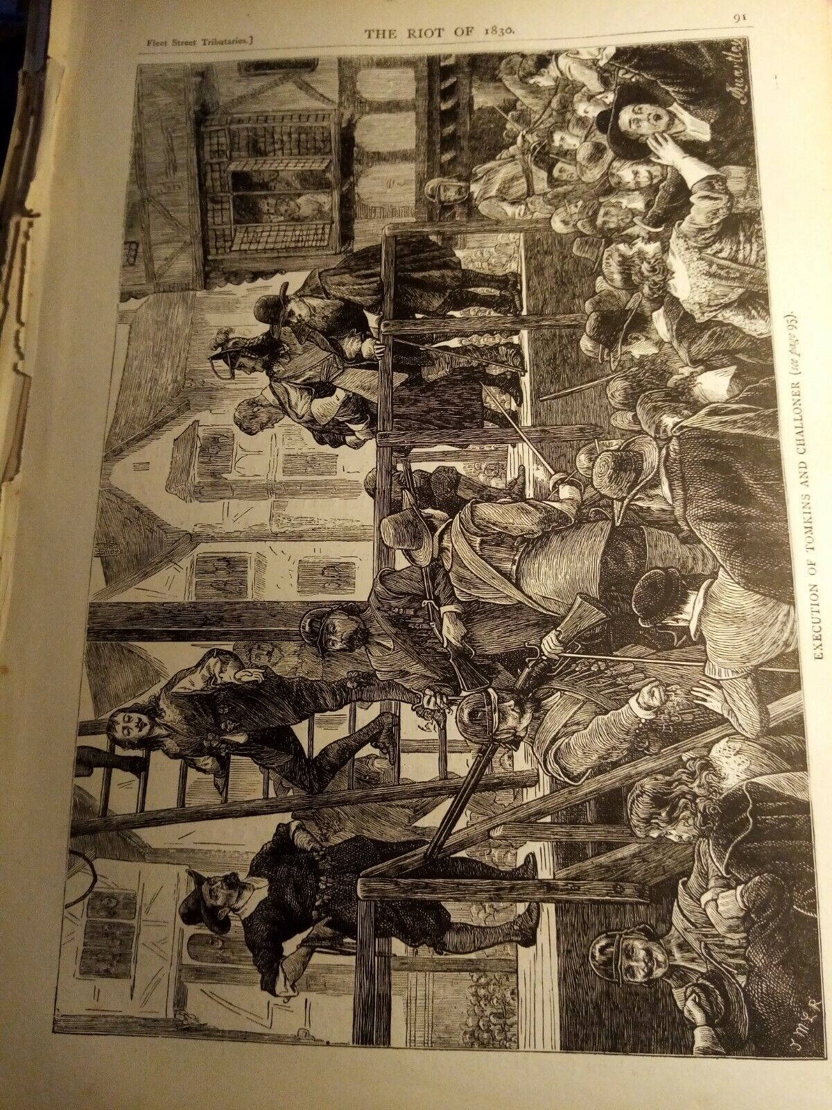 Sa39 Ephemera 1878 book Picture london execution of tomkins challoner 