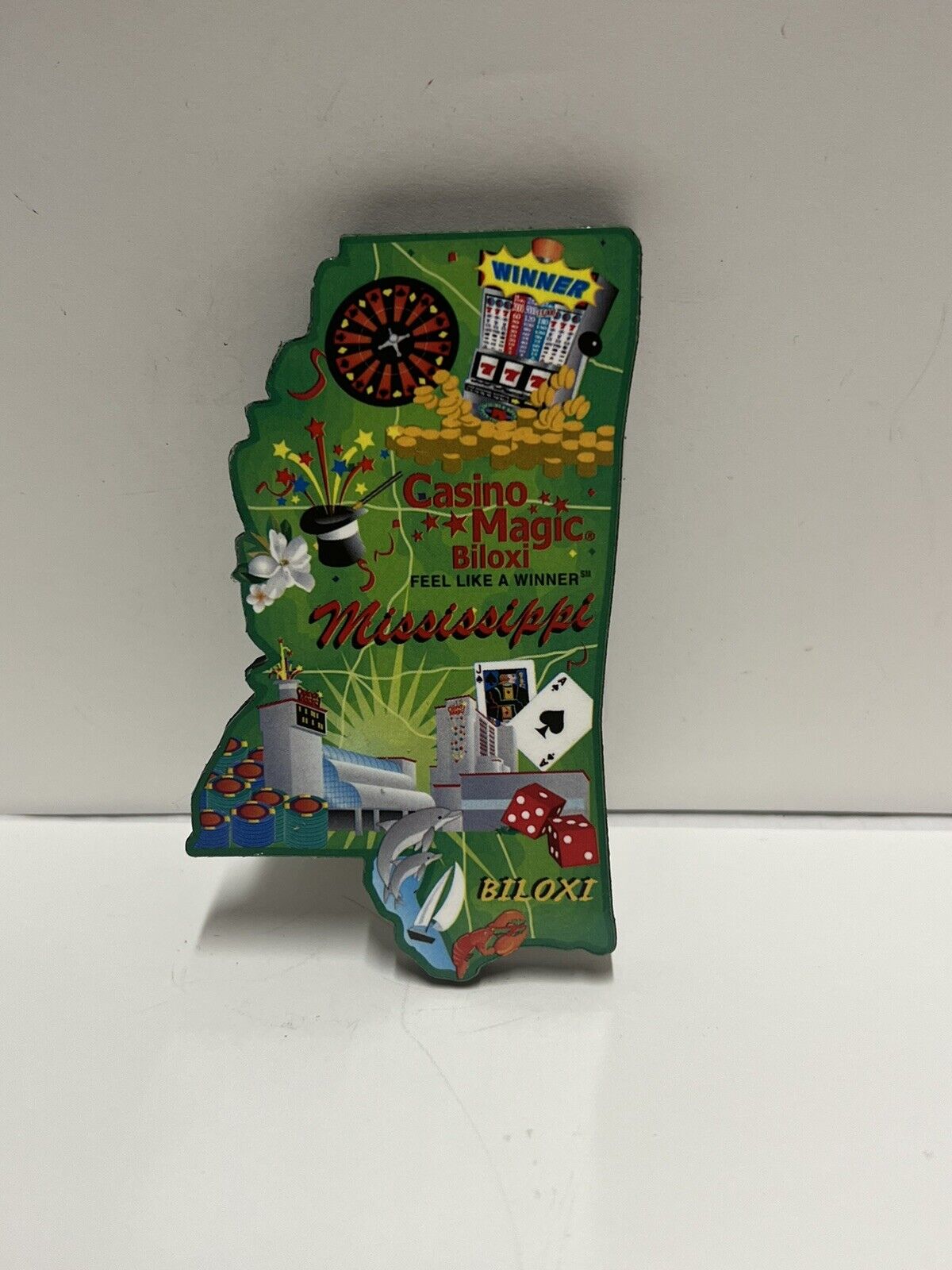 Casino Magic Biloxi Mississippi MS Fridge Magnet Biloxi Souvenir