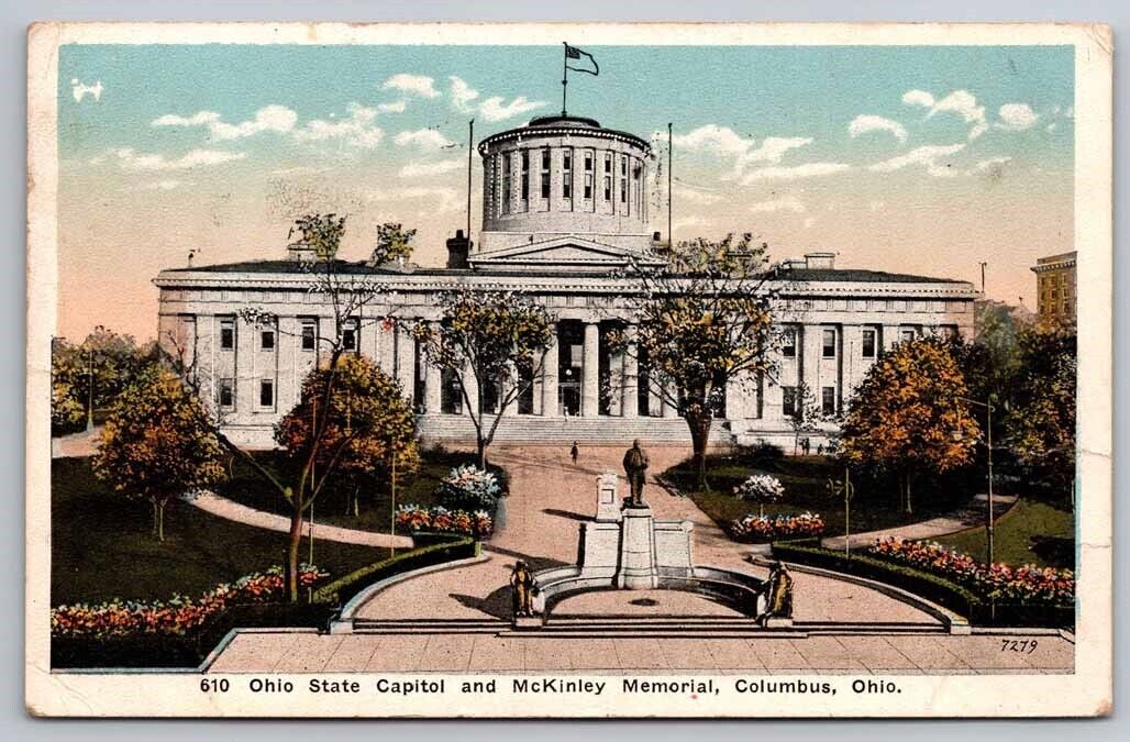 eStampsNet - Ohio State Capitol McKinley Memorial Columbus Ohio OH Postcard