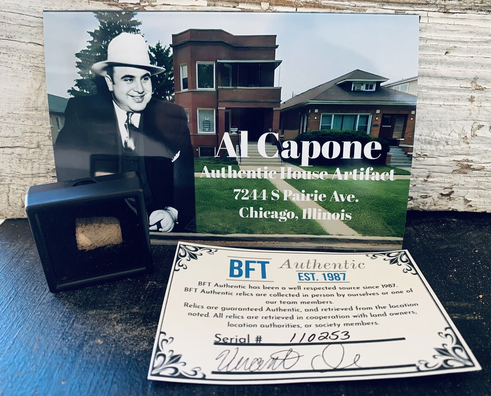 Al Capone Chicago Home Authentic Wood Relic Monster 