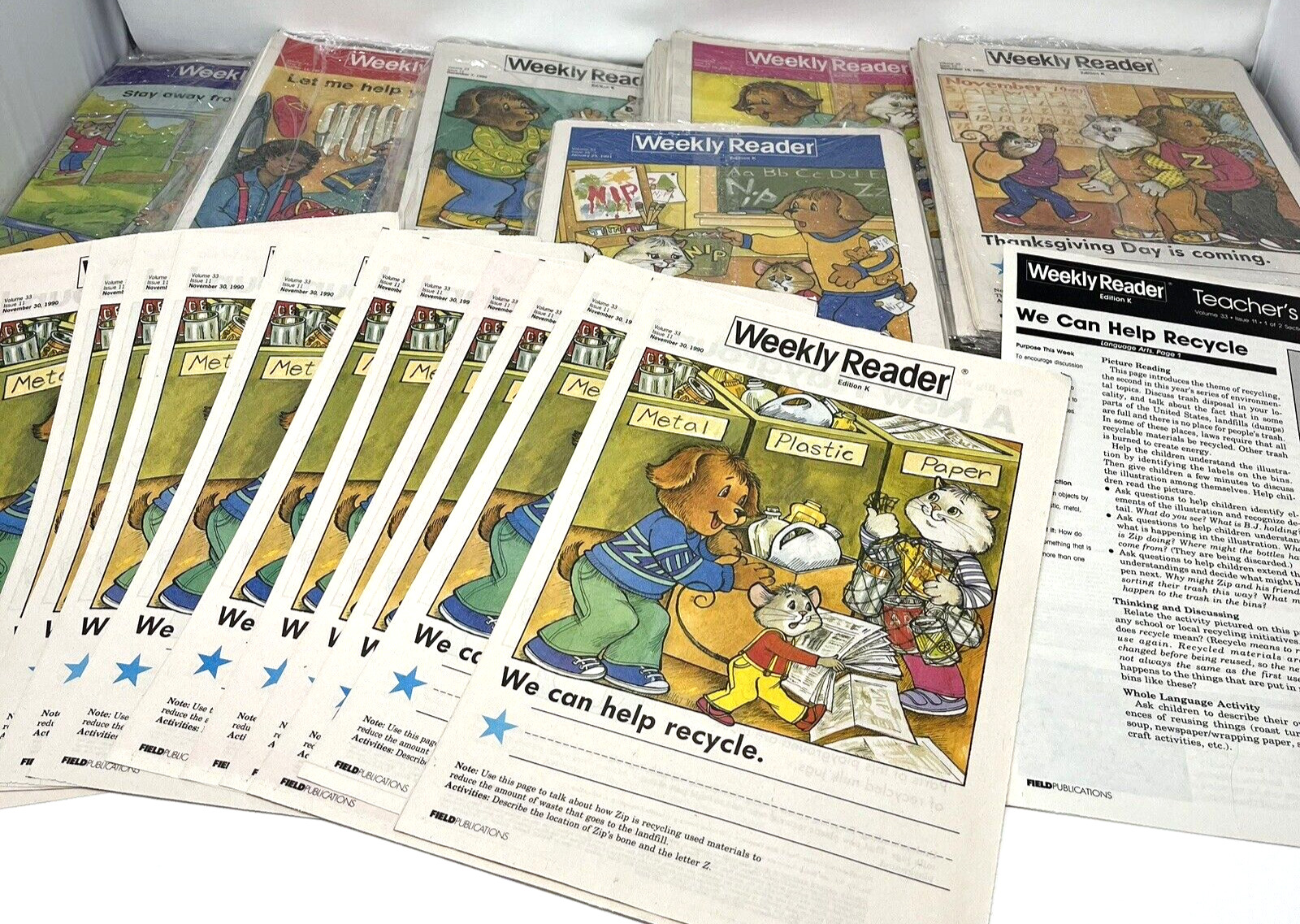 Weekly Reader School News Paper Magazine 14 Packets Of 12 Pre-K 1990s