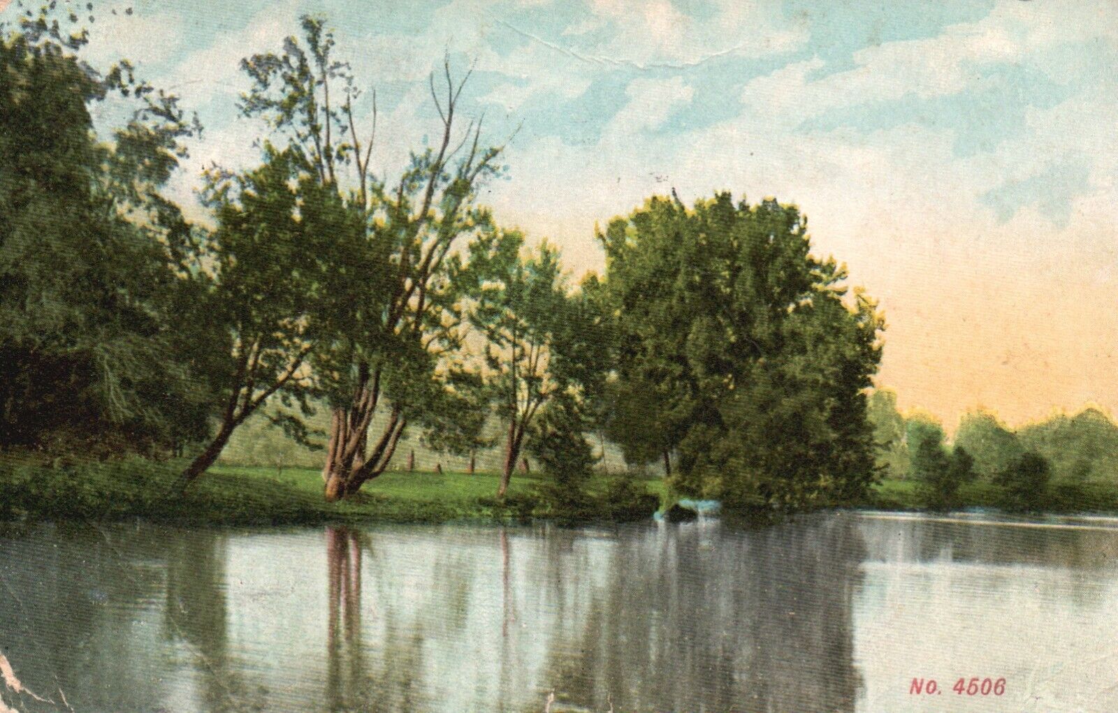 Postcard WI Posted Milwaukee 1908 Peaceful Wooded Waterway Vintage PC H6047