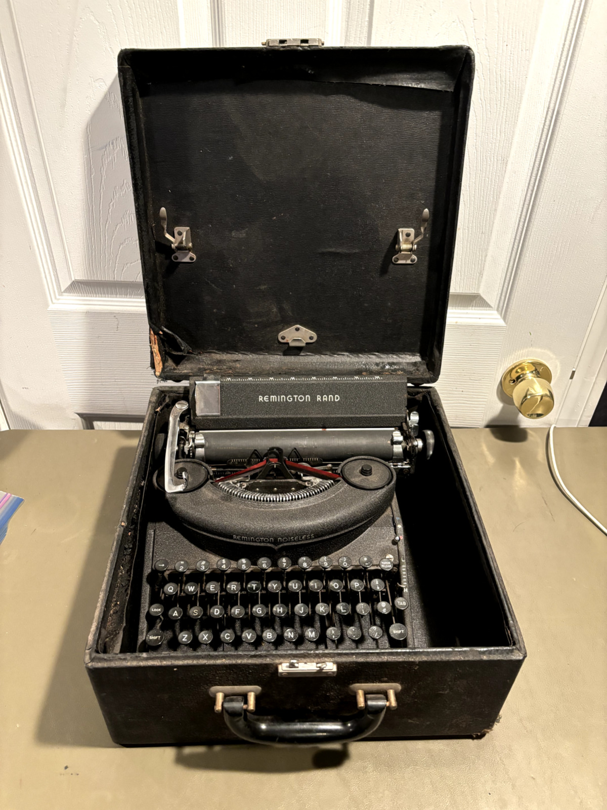 RARE* 1930\'s Antique Remington Rand Noiseless Model 7 Typewriter Case
