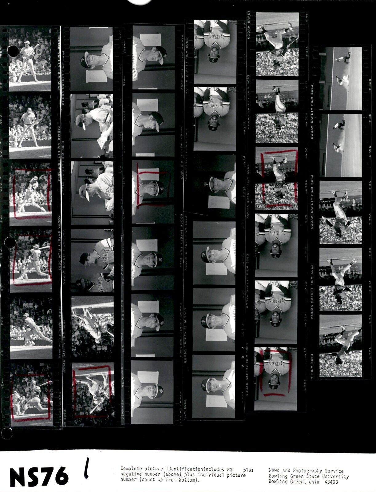 LD361 1977 Original Contact Sheet Photo SAN FRANCISCO GIANTS vs CINCINNATI REDS