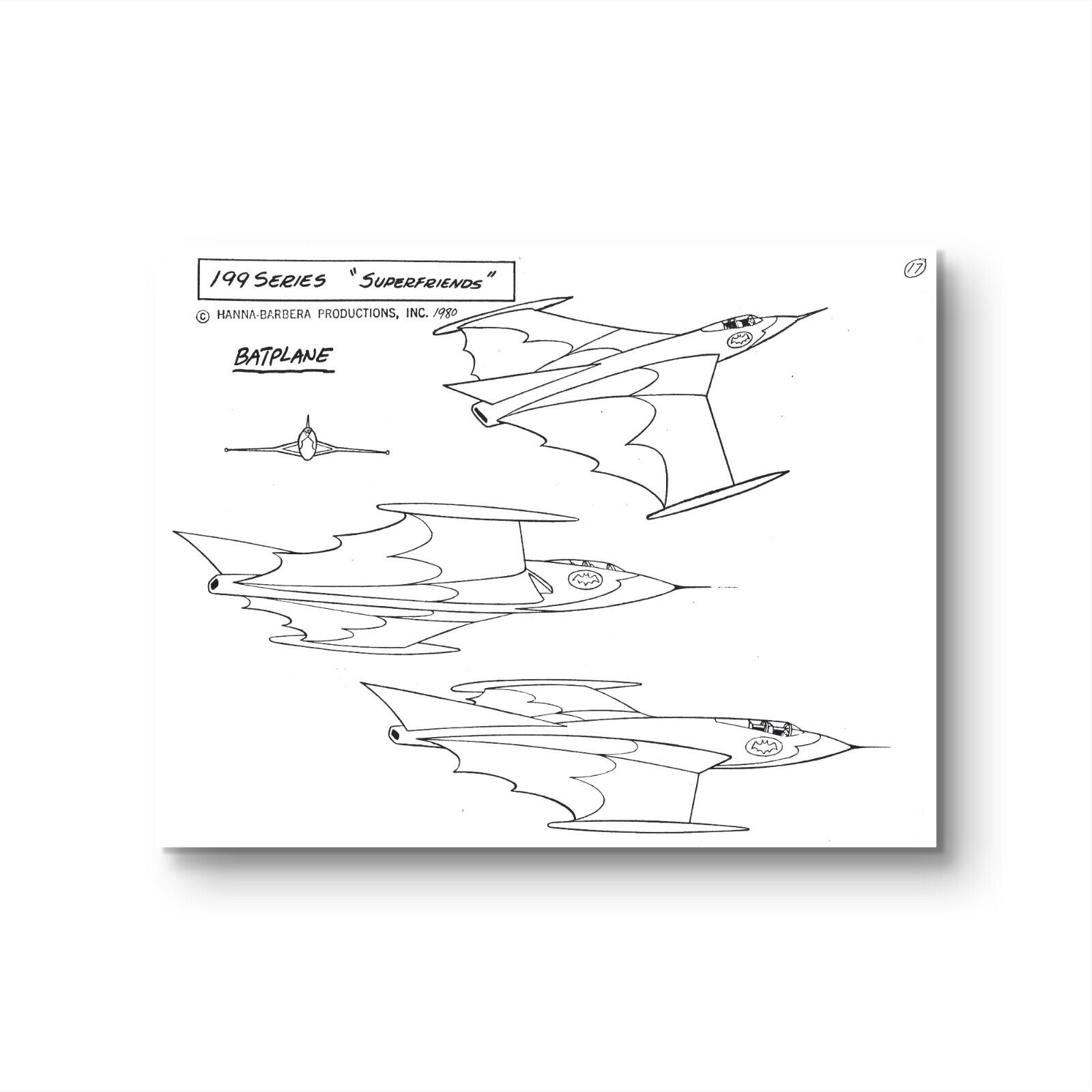 Batman Batplane Animation Model Sheet, SSV1058