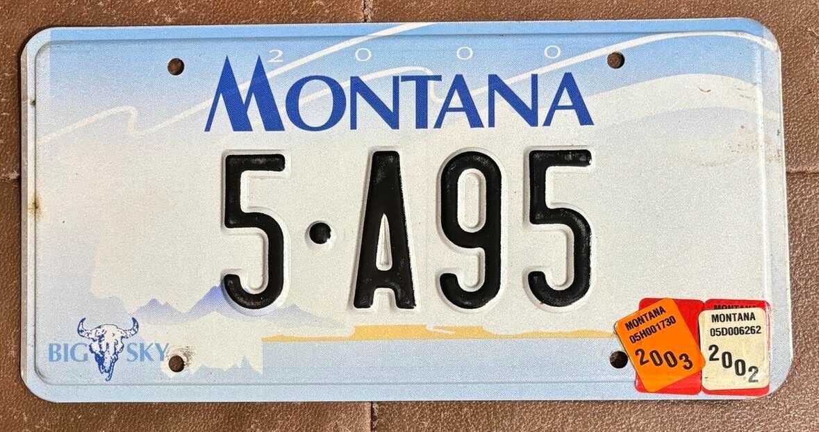 Montana 2003 LEWIS & CLARK COUNTY License Plate # 5-A95