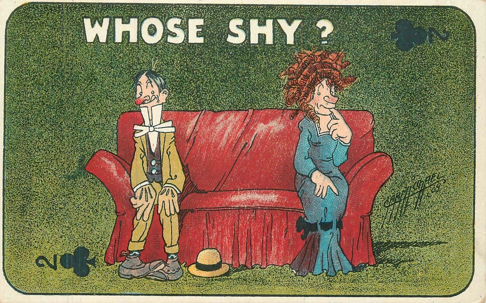 Postcard C-1910 Carmichael Whose Shy Series Comic Humor #620 Interior 33-1940