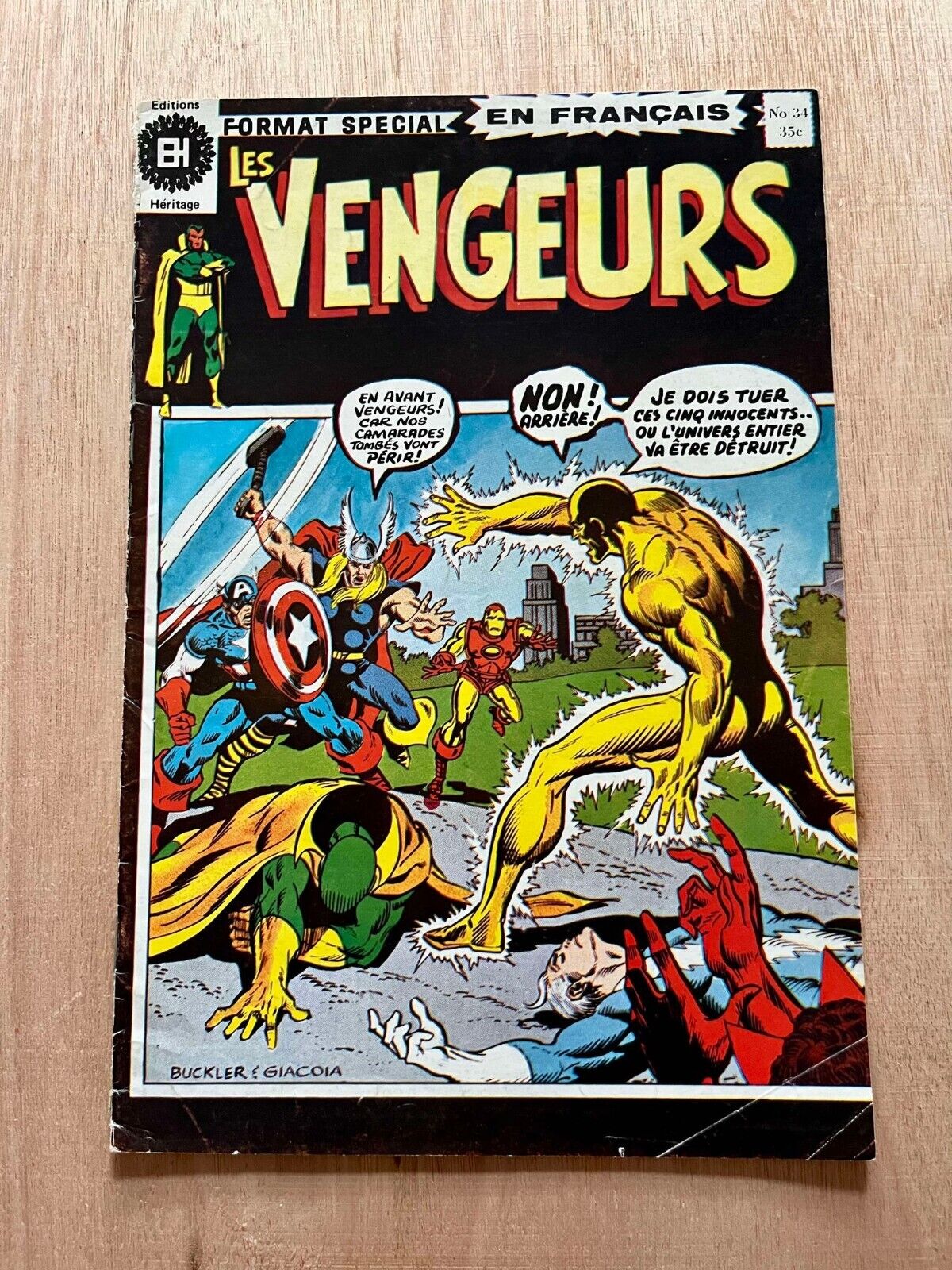 RARE FRENCH VARIANT of Avengers #101 (1972) Comic Book Marvel LOW GRADE