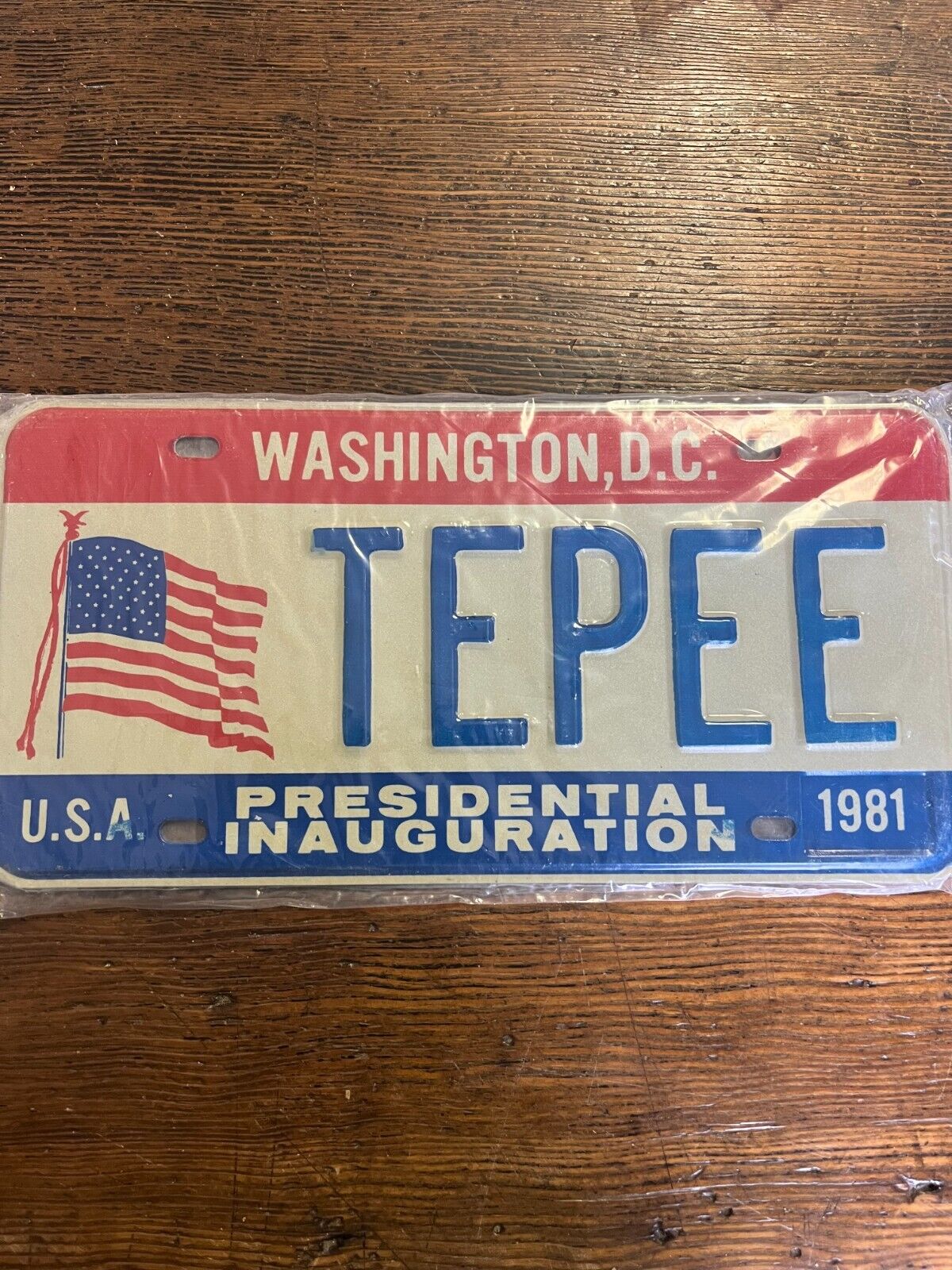 1981 Washington DC License Plate Presidential Inauguration 1981 USA NEW # TEEPEE