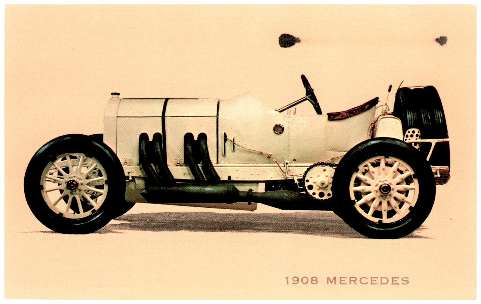 Postcard 1908 Mercedes Museum of Automobiles