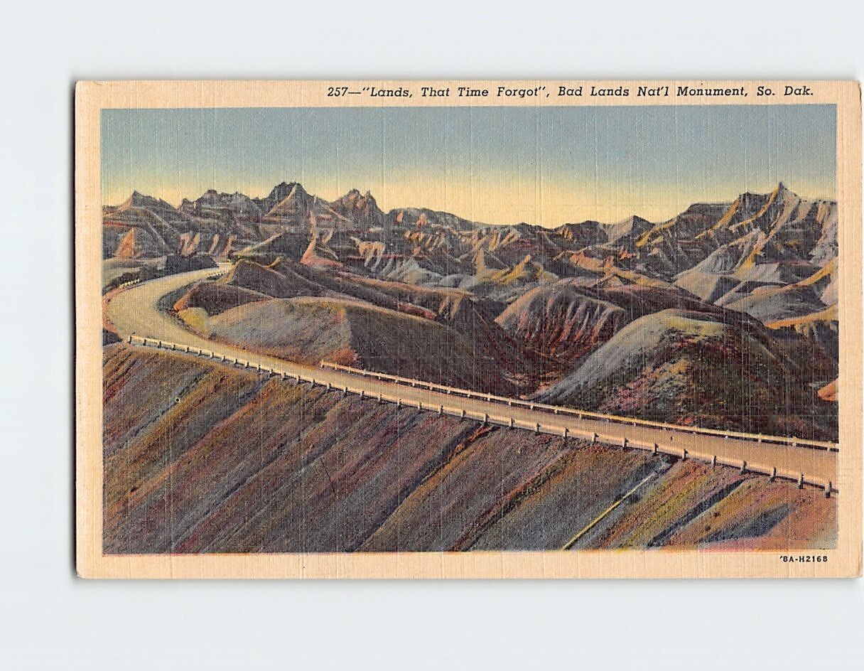 Postcard Lands That Time Forgot Bad Lands Nat\'l Monument South Dakota USA