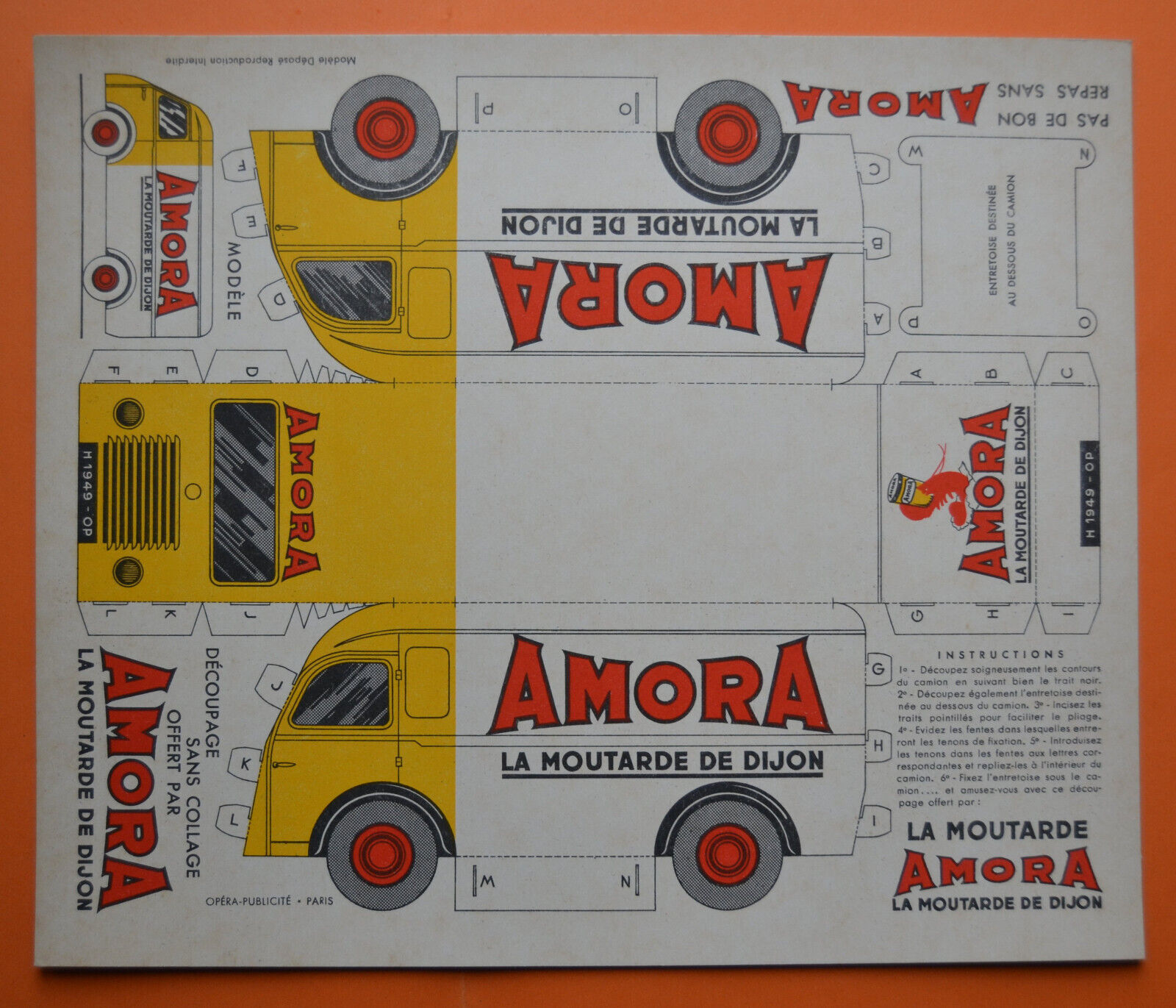 old van cutout Renault AMORA la mustarde de Dijon