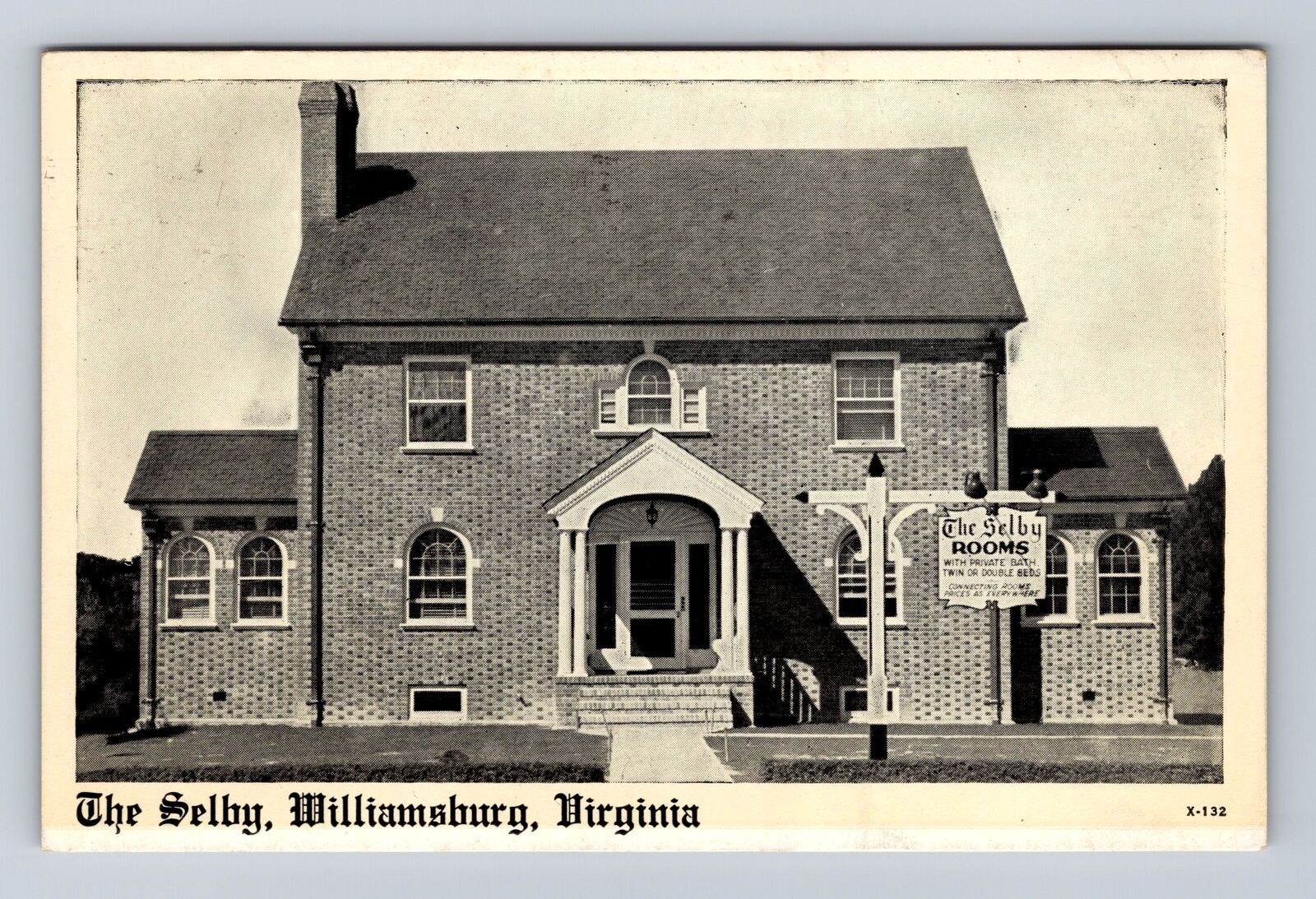 Williamsburg VA-Virginia, The Selby, Antique, Vintage c1940 Souvenir Postcard