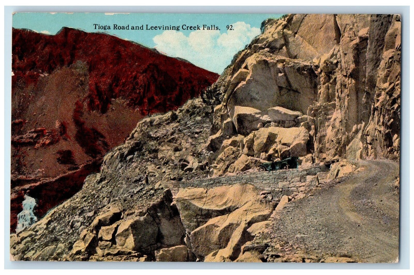 c1910s Tioga Road And Leevining Creek Fall Rocks California CA Unposted Postcard