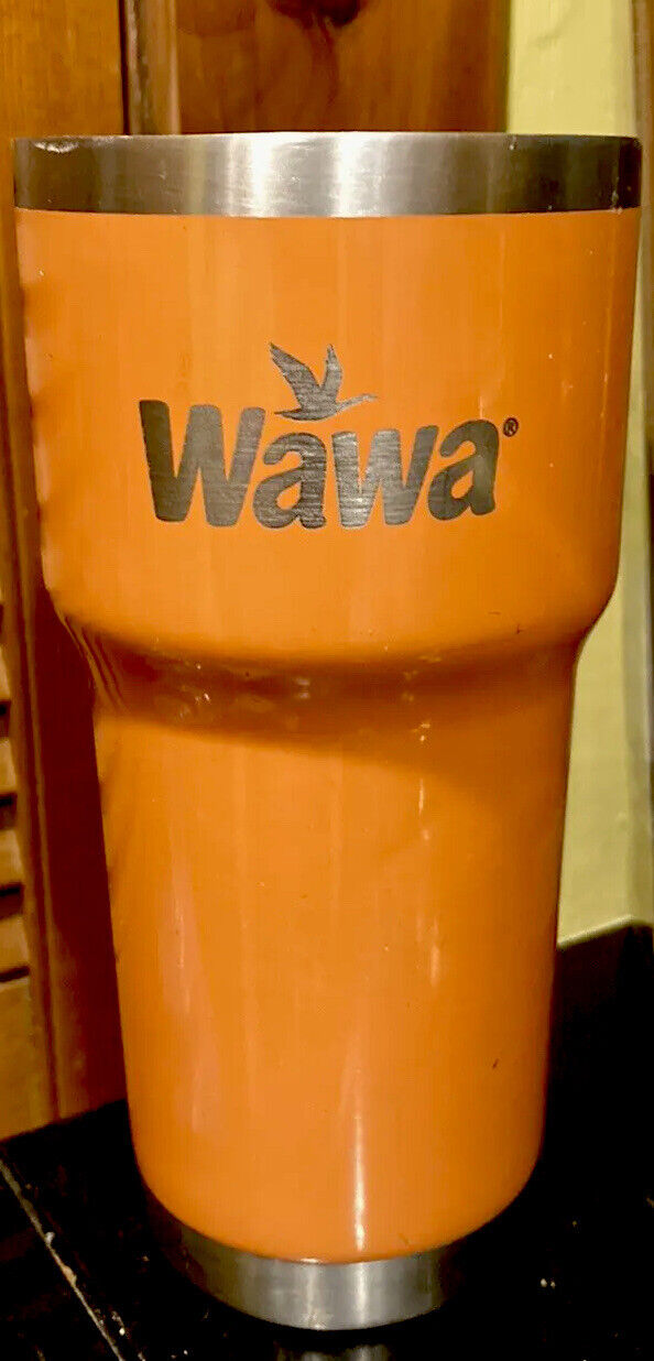 Wawa 20 oz Stainless Tumbler Travel Coffee Mug Orange **no top