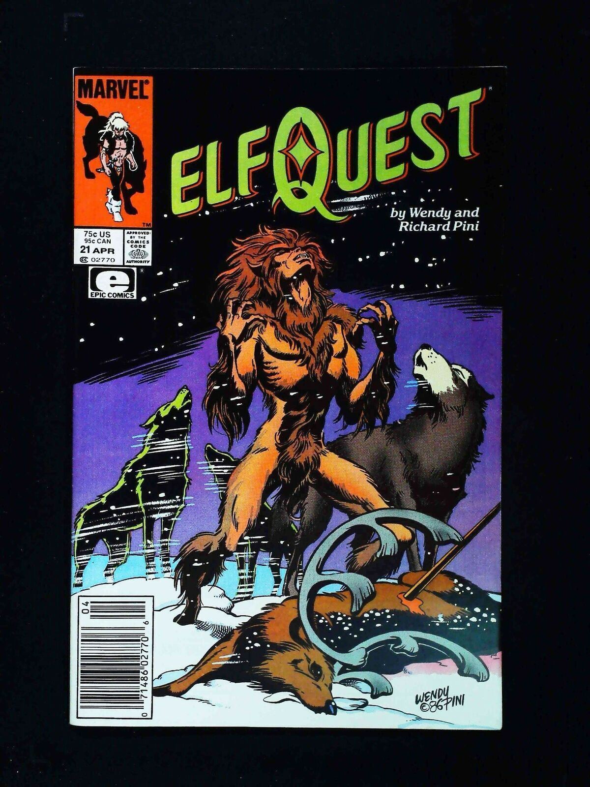 Elfquest #21  Marvel Comics 1987 Vf+ Newsstand