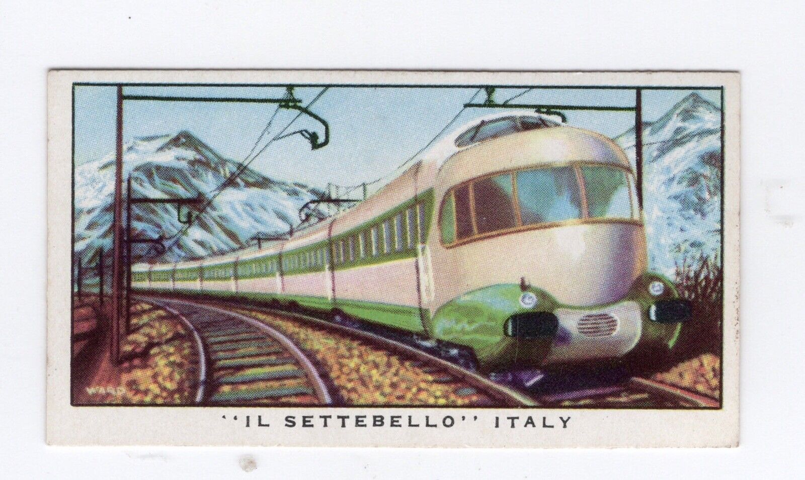 Kelloggs Cereal. Locomotives 1963: Il Settebello, Rome to Milan, Italy