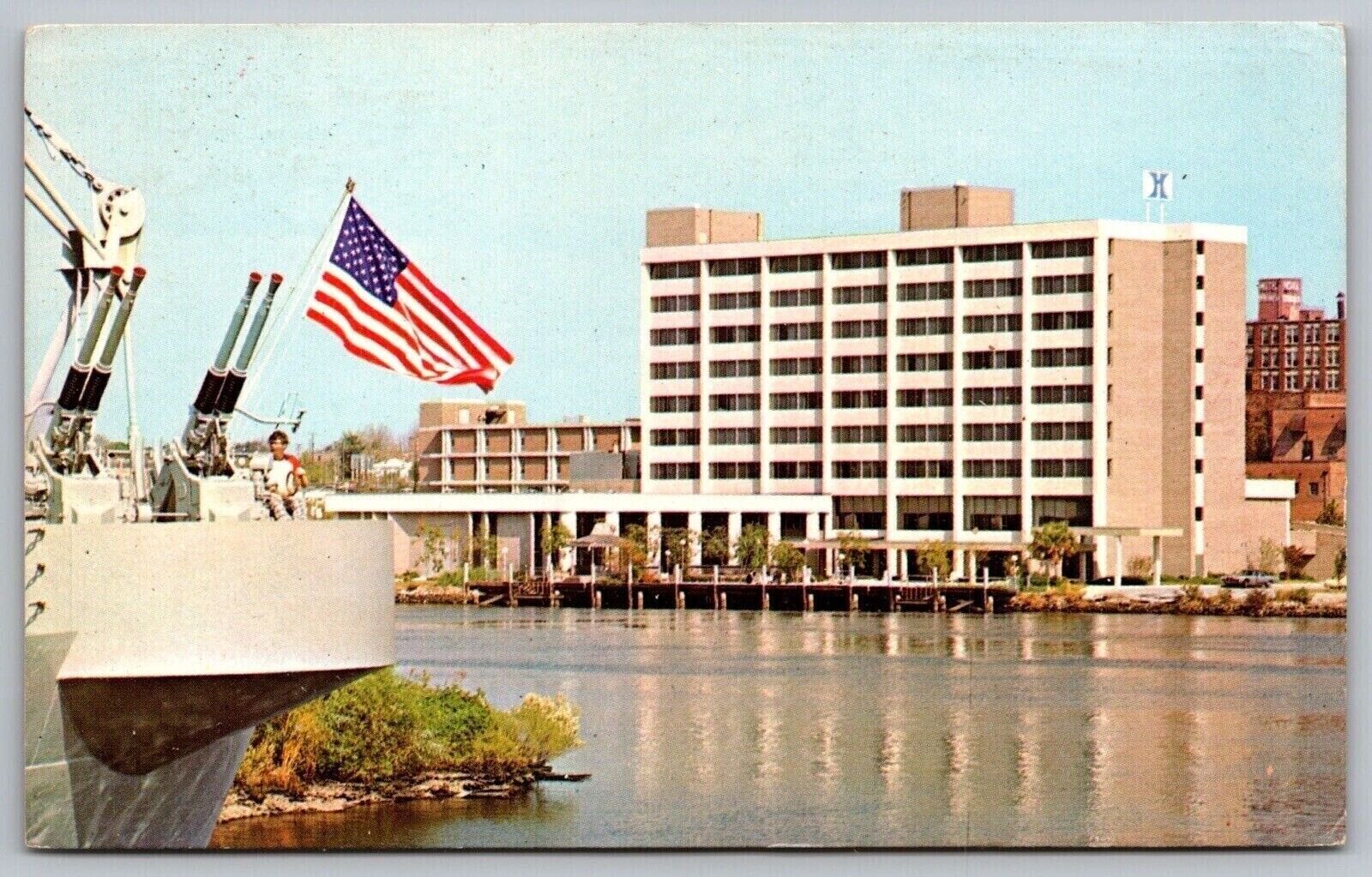 Wilmington Hilton Cape Fear River Uss North Carolina 28401 Postcard