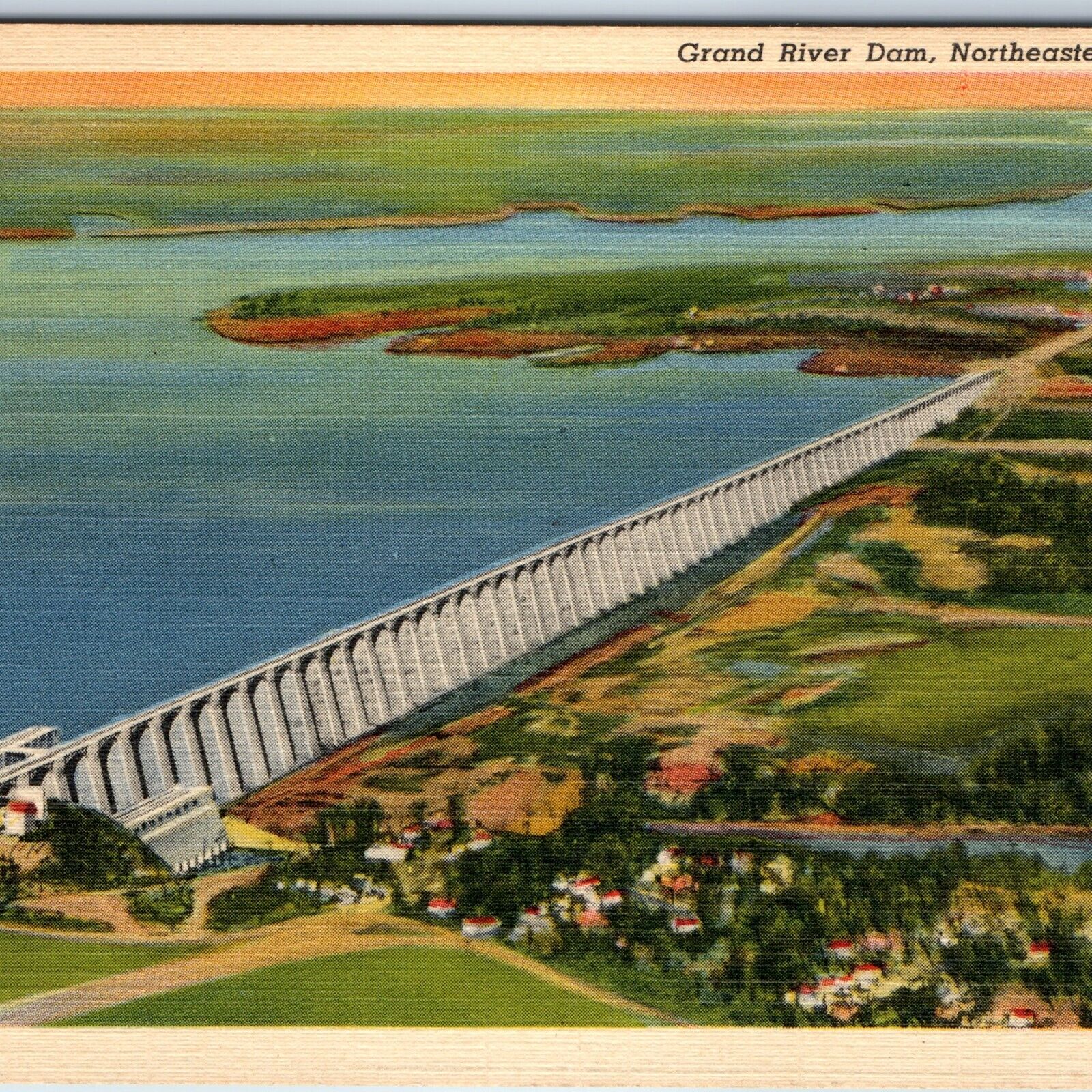 1941 Nr. Vinita, OK Pensacola Dam Grand River Arch Hydro-Electric Power PC A253