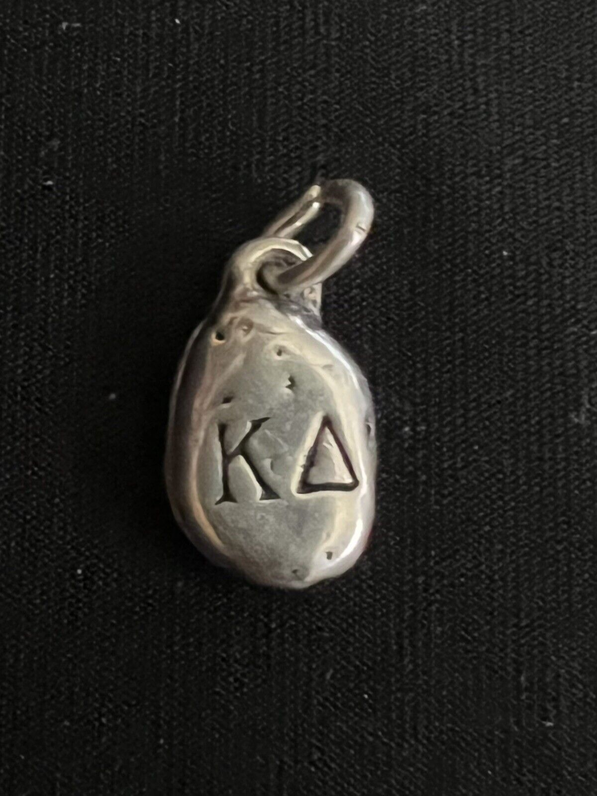 Tiny Vintage Kappa Delta Sterling Silver Charm / Pendant 925