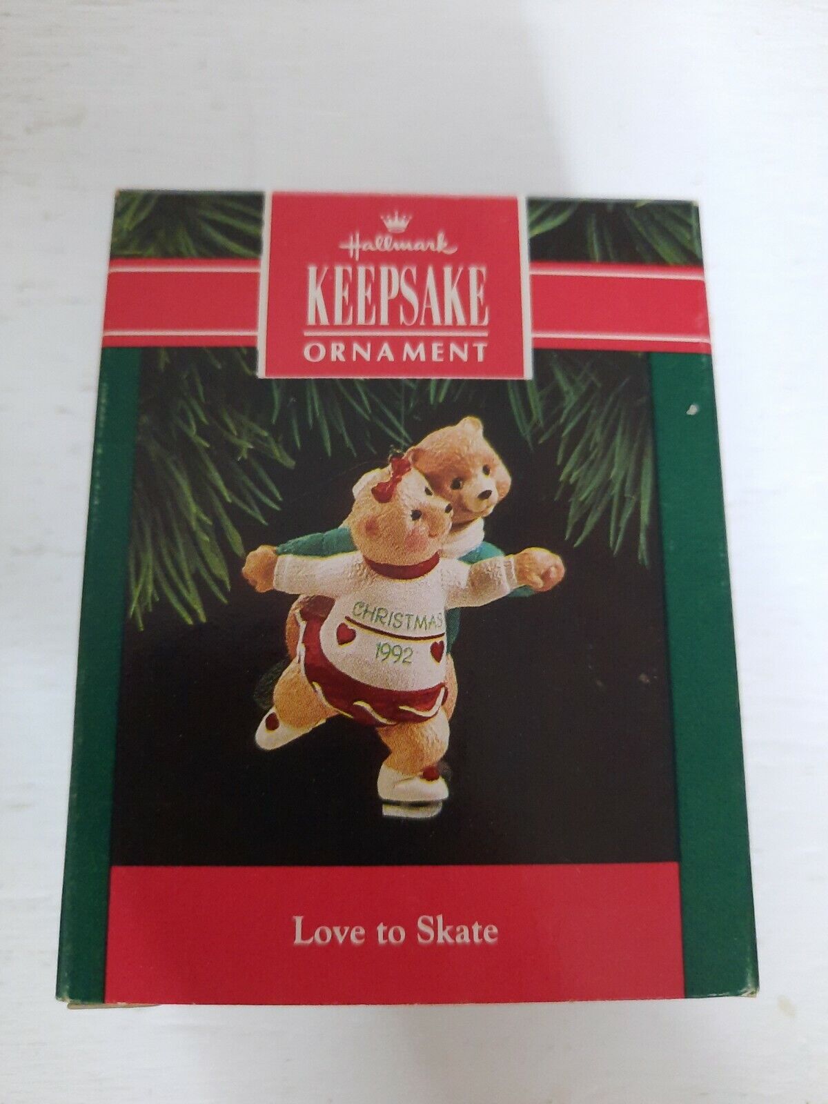 1992 Love To Skate  Hallmark Keepsake Ornament new vintage Christmas 