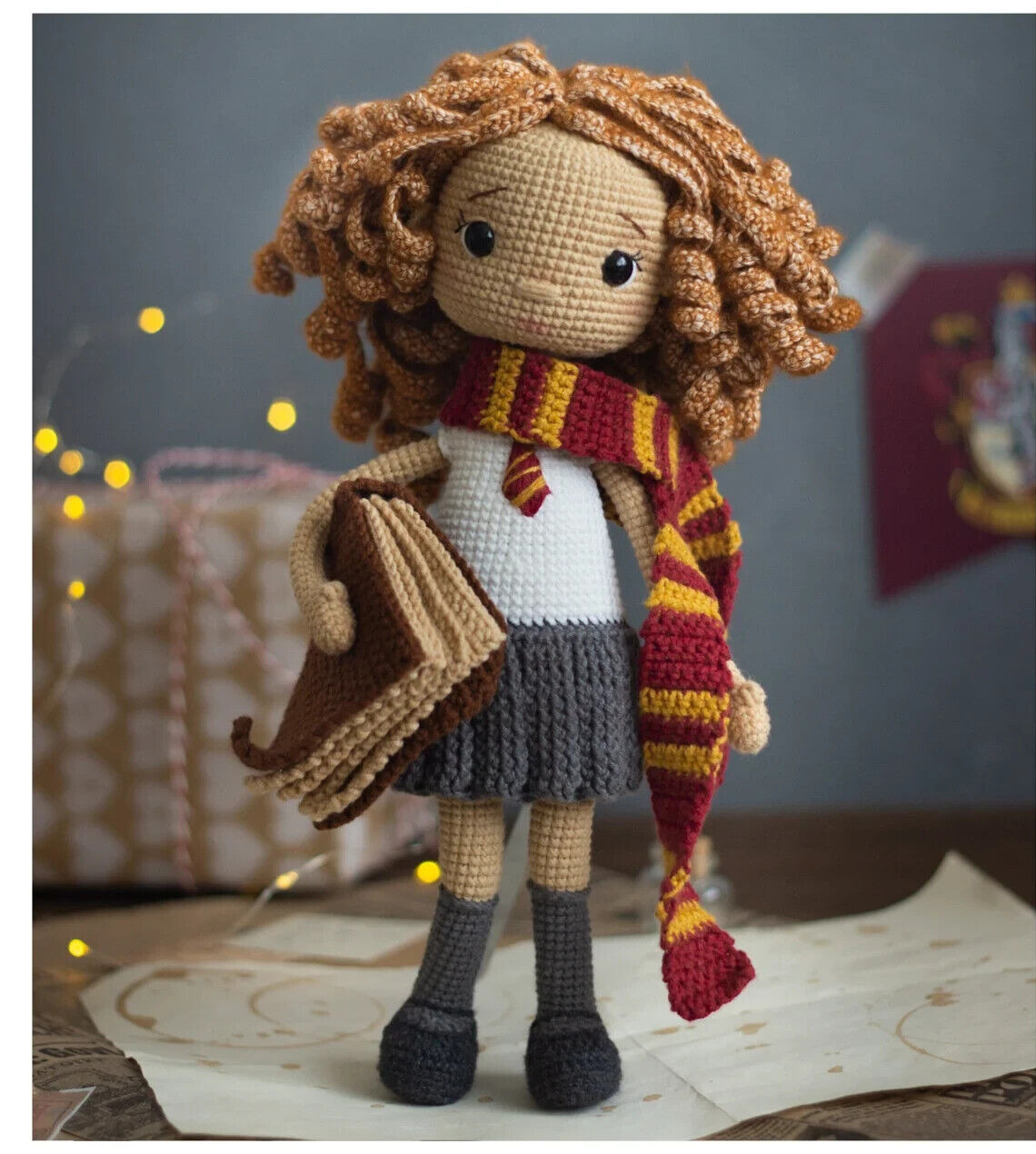 Harry Potter Amigurumi Hermione, crocheted doll, handmade toy, unique toy,